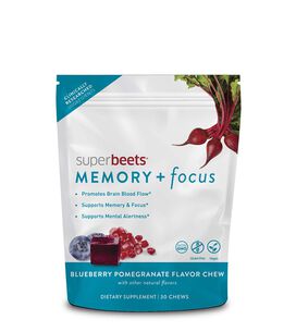 Superbeets Memory Plus Focus Blueberry Pomegranate Flavor Chew